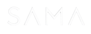 sama logo white